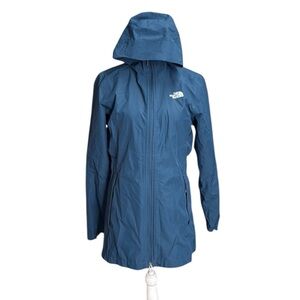 The North Face Antora Jacket Full Zip Blue Windbreaker Hoodie Coat Womens M